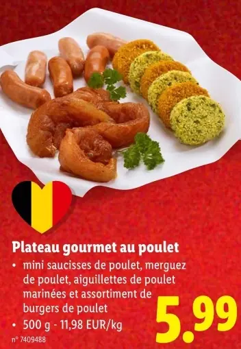 Offre: Plateau gourmet au poulet
