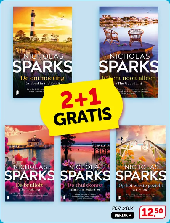 Promotie: Nicholas Sparks books