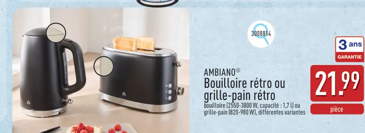 Offre: Bouilloire rétro ou grille-pain rétro