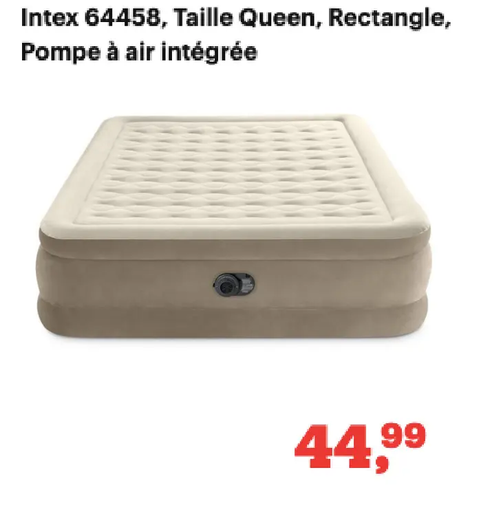 Offre: Intex 64458, Taille Queen, Rectangle, Pompe à