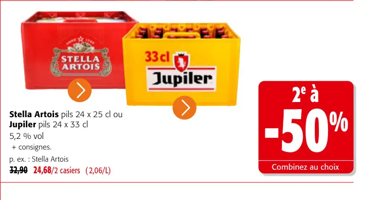 Offre: Pils ou Jupiler pils