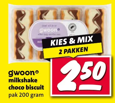 Aanbieding: milkshake choco biscuit