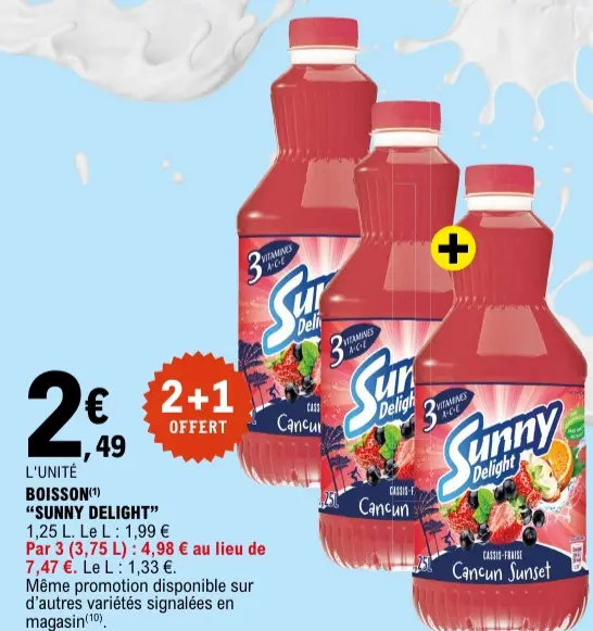 Offre: Boisson
