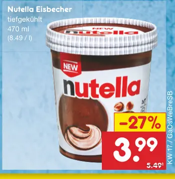 Aanbieding: Nutella Eisbecher