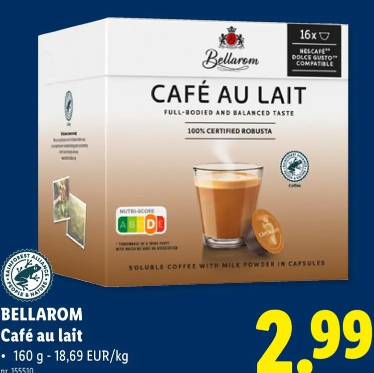 Promotie: Café au lait