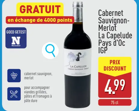 Offre: Cabernet Sauvignon-Merlot La Capelude Pays d'Oc IGP