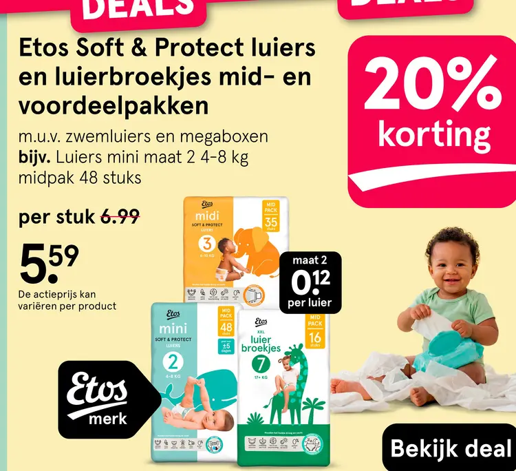 Aanbieding: Soft & Protect luiers en luierbroekjes mid- en voordeelpakken