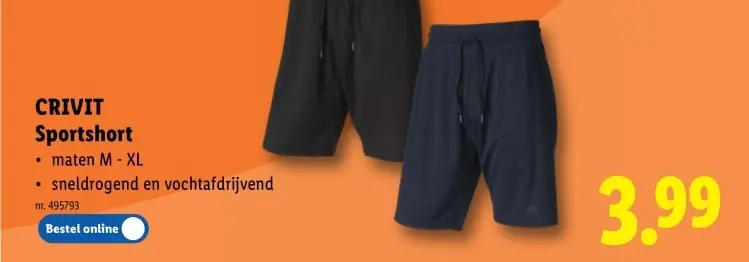 Promotie: Sportshort