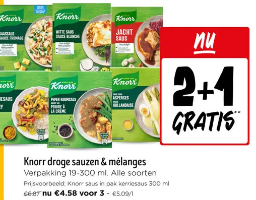Promotie: Knorr droge sauzen & mélanges