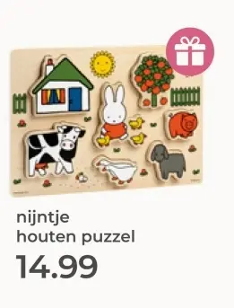 Aanbieding: nijntje houten puzzel