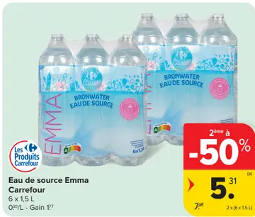 Offre: Eau de source Emma