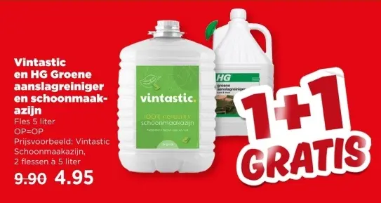 Aanbieding: Vintastic en HG Groene aanslagreiniger en schoonmaakazijn