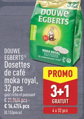 Offre: Dosettes de café moka royal