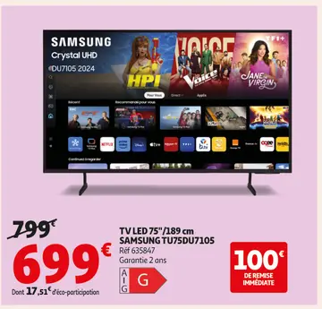 Aanbieding: SAMSUNG Crystal UHD DU7105 2024