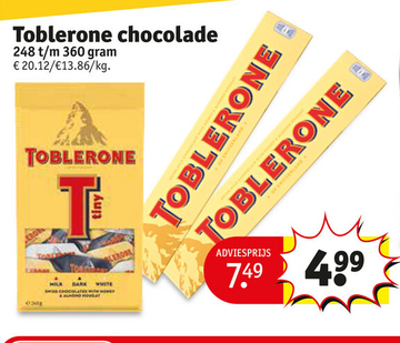 Aanbieding: Toblerone chocolade