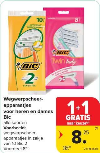 Promotie: Wegwerpscheerapparaatjes