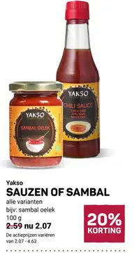 Aanbieding: Sauzen of Sambal