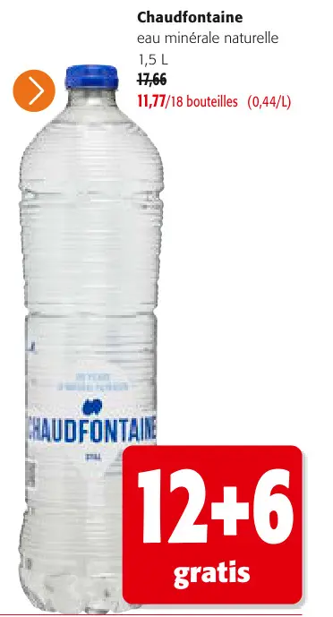 Offre: Eau minérale naturelle
