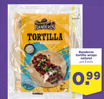 Aanbieding: Banderos tortilla wraps naturel