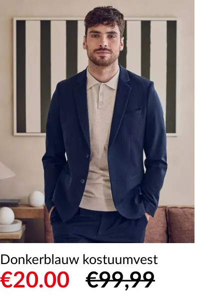 Promotie: Donkerblauw kostuumvest