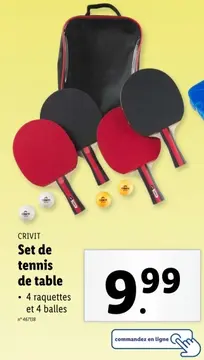 Offre: Set de tennis table