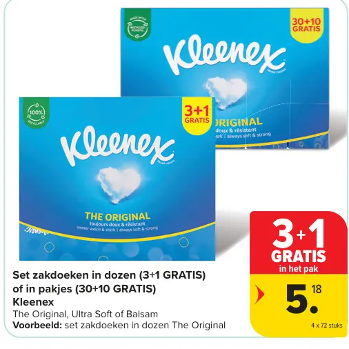 Promotie: Set zakdoeken