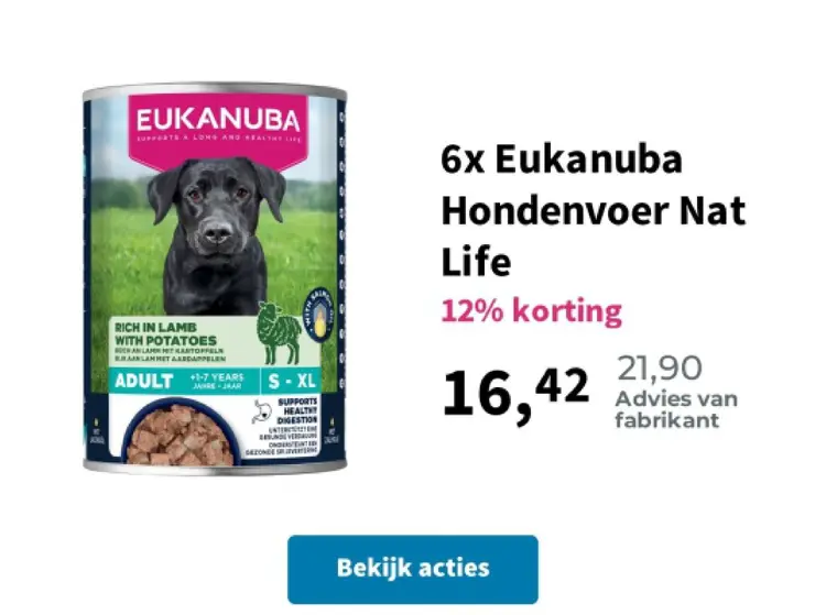 Aanbieding: Hondenvoer Nat Life