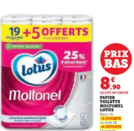 Offre: Papier toilette Moltonel