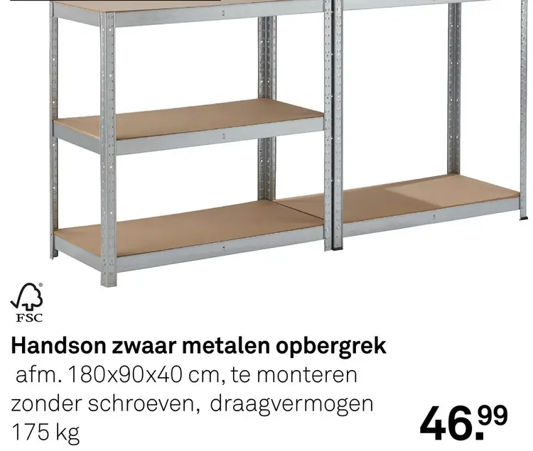 Aanbieding: Zwaar metalen opbergrek