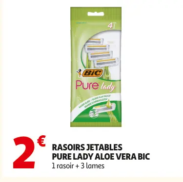 Promotie: Rasoirs jetables pure lady aloe vera