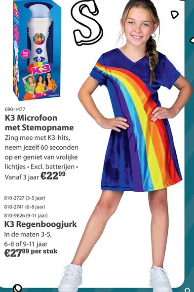 Aanbieding: K3 Regenboogjurk