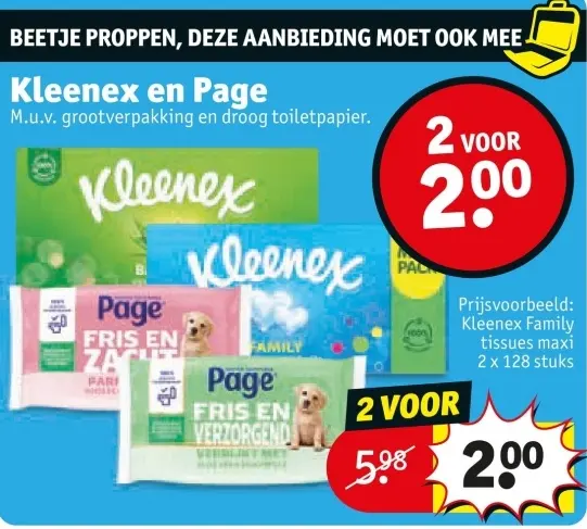 Aanbieding: Kleenex en Page