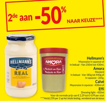 Aanbieding: Hellmann's, Amora, Calvé of Effi