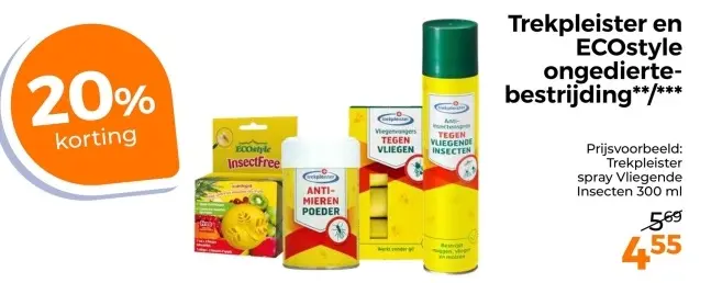 Aanbieding: Trekpleister en ECOstyle ongediertebestrijding