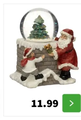 Aanbieding: Snow Globe with Santa and Child