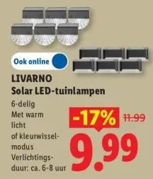 Aanbieding: Solar LED-tuinlampen