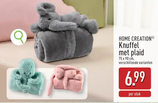 Promotie: Knuffel met plaid