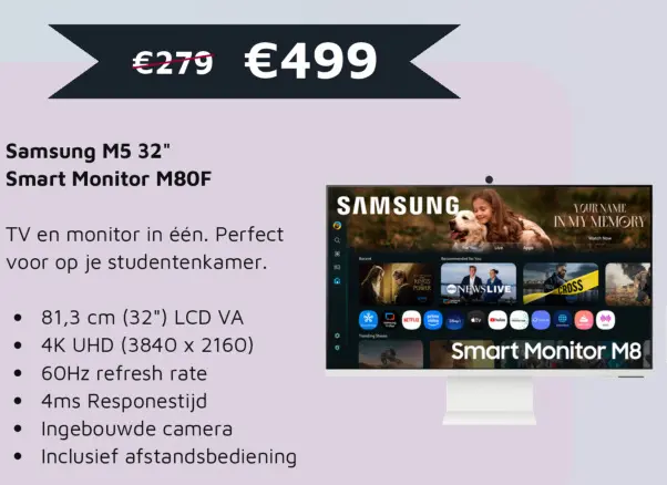 Aanbieding: Samsung M5 32" Smart Monitor M80F