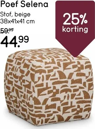 Promotie: Poef Selena