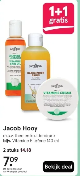 Aanbieding: Jacob Hooy m.u.v. thee en kruidendrank