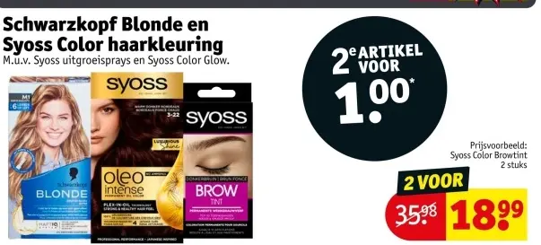 Aanbieding: Schwarzkopf Blonde en Syoss Color haarkleurin