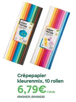 Aanbieding: Crêpepapier kleurenmix