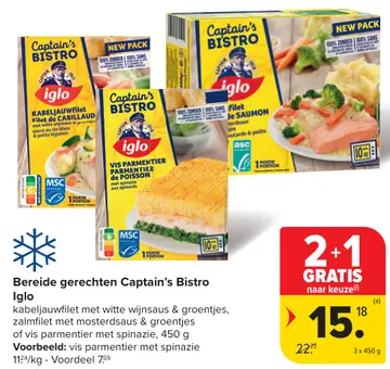 Aanbieding: Bereide gerechten Captain's Bistro