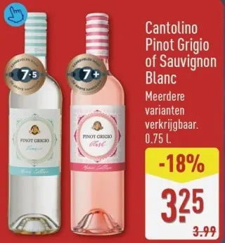 Aanbieding: Cantolino Pinot Grigio of Sauvignon Blanc