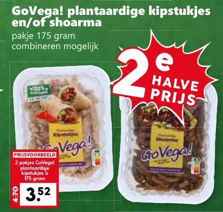 Aanbieding: Plantaardige kipstukjes en/of shoarma