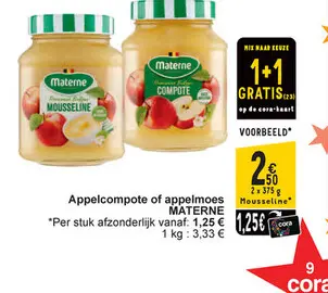 Aanbieding: Appelcompote of appelmoes