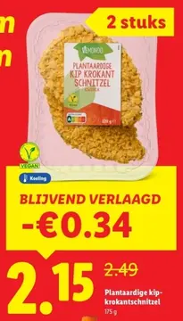 Aanbieding: Plantaardige kipkrokantschnitzel