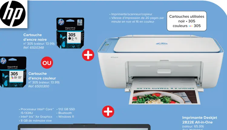 Offre: Imprimante Deskjet 2822E All-in-One