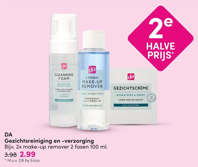 Aanbieding: DA Gezichtsreiniging en -verzorging