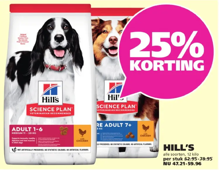 Aanbieding: Hill's alle soorten 12 kilo